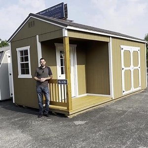 🎥 Just in time for spring—step inside this 10' x 20' Utility Shed! 🎥 Get ready for Spring with this week's feature of a Utility Shed with a Side Porch Package! Watch as our team walks you through this #ShedTour and all its great features: ✅ Side Porch Package for a covered entrance ✅ Lockable 9-light entry door ✅ Double barn doors (varies by size) ✅ Plenty of customization options! Make it your workshop, cabin, or backyard retreat—your shed, your rules! 🌿☀️ Plus, we’ll match any competitor’s 