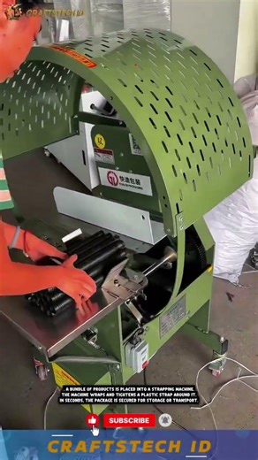 Automatic Strapping Machine | Fast Industrial Packaging Process #industrialmachine