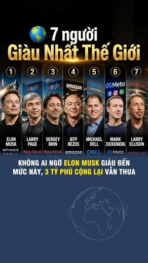 KHÔNG AI NGỜ ELON MUSK GIÀU ĐẾN MỨC NÀY, 3 TỶ PHÚ CỘNG LẠI VẪN THUA