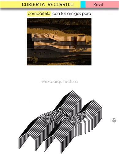 CUBIERTA RECORRIDO - Aprende Revit #revit #design #architecture #learning #model