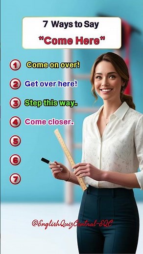 7 Ways to say "Come here" #learnenglish #shorts