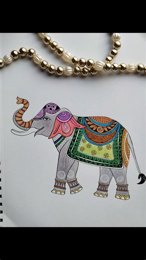 elephant 🐘 in zentangle pattern #zentangle #elephant