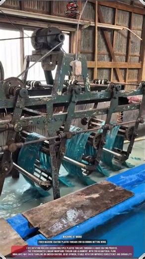 Fiber Machine Coating Plastic Threads 200 kg During Netting Work