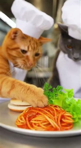 Cats Take Over the Kitchen