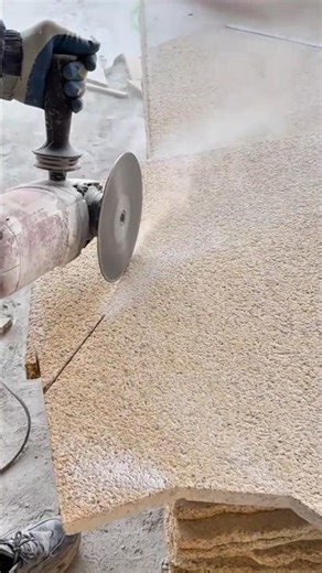 Precision Cutting of Granite Slabs Using a High-Speed Angle Grinder