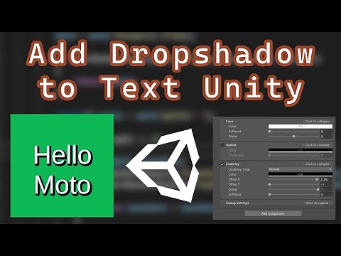 How to Add a Shadow to Unity Text - Add a Drop Shadow to TestMeshPro