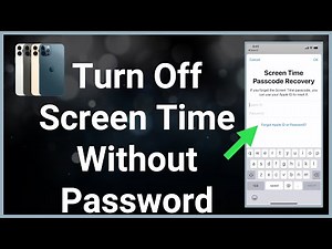 How To Turn Off Screen Time Without Password Or Apple ID