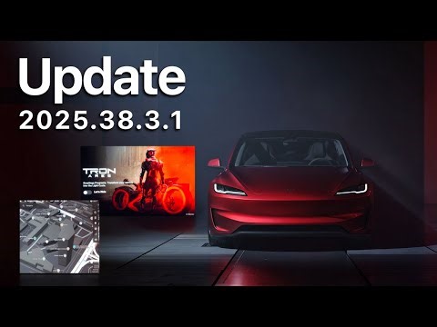 Tesla Update: 3D Maps & Tron Theme