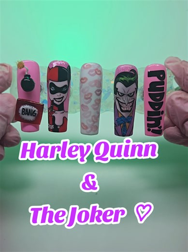 Harley Quinn & The Joker Nail Art Tutorial
