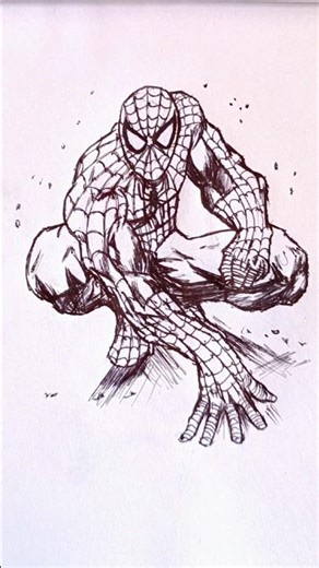 Speed drawing Spiderman StickMan 😳 #shorts #marvel #spiderman #drawing