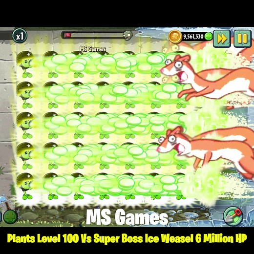 Plants Vs Super Boss Ice Weasel: Epic PvZ 2 Showdown