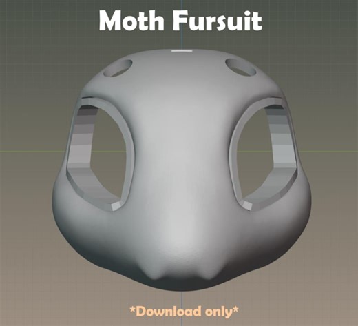 Moth Fursuit 3d Head Base STL (FILE ONLY) - Etsy Australia