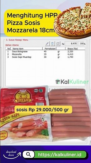Cara Hitung HPP Pizza - Kalkuliner - Kalkulator HPP