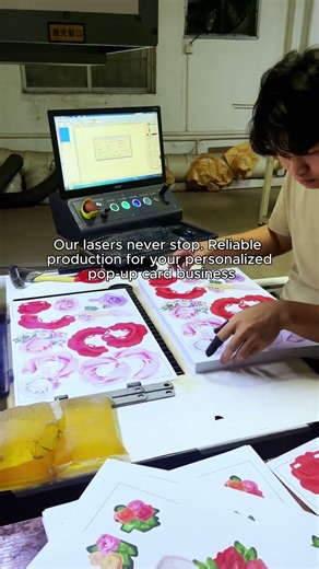 Precision Laser Cut for Custom 3D Cards | Personalized Cards Factory Direct #popupcards #customcards