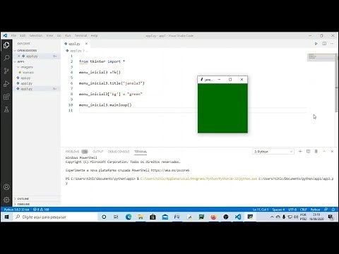 Criando Janelas em python no Visual Studio Code(VS Code).