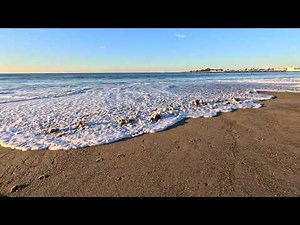 30 Minutes of Relaxing Waves Crashing on a Sandy Beach Sunrise 4K