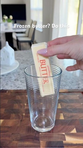 How to soften butter fast. #kitchenhack #cookingtips #butterhack