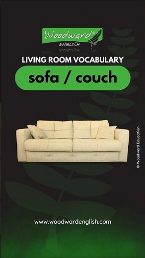 Learn English Vocabulary | LIVING ROOM items with Pronunciation | Woodward English