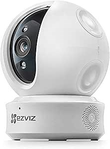 EZVIZ EZ360 1080P HD Pan/Tilt/Zoom WiFi Home Security Camera-Auto Motion Tracking, Night Vision, Two-Way Audio (White) (Camera Only)