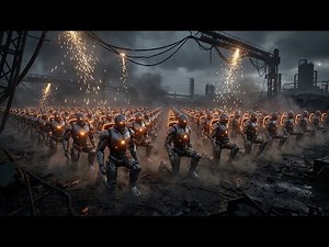Defend the Line — Dark War March Popping Beat | Hard Military Style Battle Song | Robot-Pop