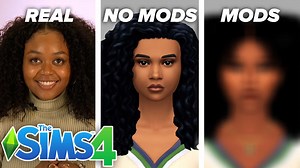 83K views · 556 reactions | Black women try to create themselves in The Sims without using any custom content, then CC Creator EbonixSims remakes them with custom content. | Cocoa Butter | Facebook