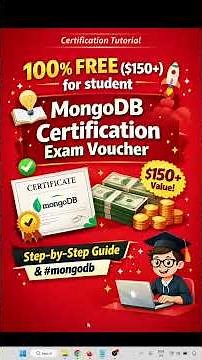 100% FREE ($150+) for student | MongoDB Certification Exam Voucher & Step-by-Step Guide #mongodb