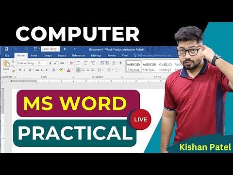 MS Word Live Practical All Functions | Microsoft Word Complete Tutorial Step By Step | Kishan Patel