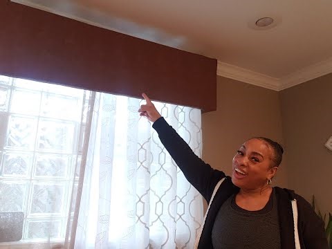 DIY WINDOW CORNICE || DOLLAR TREE