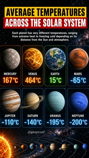 Solar System Planet Temperatures Explained From Hottest to Coldest