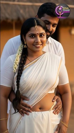 💖 Playful Village Romance | South Indian Saree Beauty & Her Love ✨ | Cinematic Couple Vibes