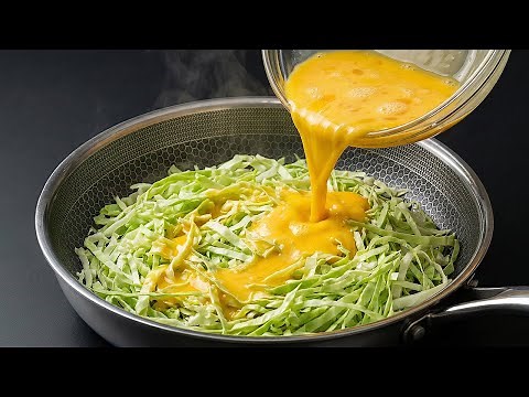I cook cabbage with eggs like this every weekend! Simple and delicious recipe!