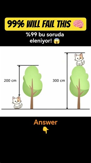 99% of people FAIL this 🧠 (Ağacın boyu?)