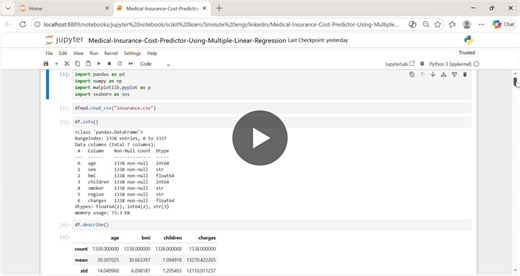 #machinelearning #datascience #python #eda #linearregression #scikitlearn #datavisualization #ai #aspiringmlengineer | Ali Sher