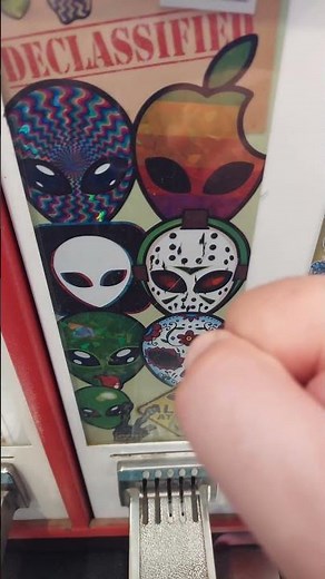 Alien Invasion Sticker VM - Day 4 #shorts #sticker #vendingmachine