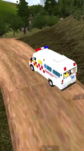 Ambulance 🚑 Emergency Forest road in Bus Simulator Indonesia #shortsfeed #bussimulator #ambulance