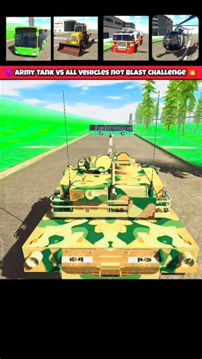 Army Tank VS All Vehicles Not Blast Challenge 💥😀 #gaming #shorts