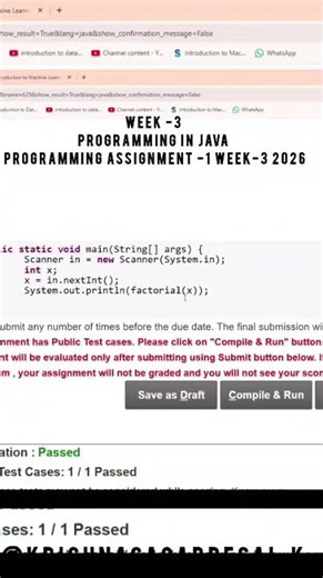 WEEK 3 NPTEL Programming in java Programming Assignment 1 2026