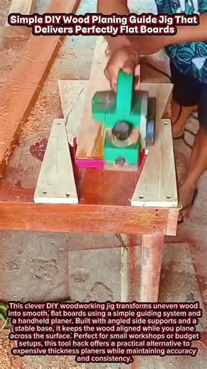 Simple DIY Wood Planing Guide Jig That Delivers Perfectly Flat Boards #woodworking #carpentry #wood