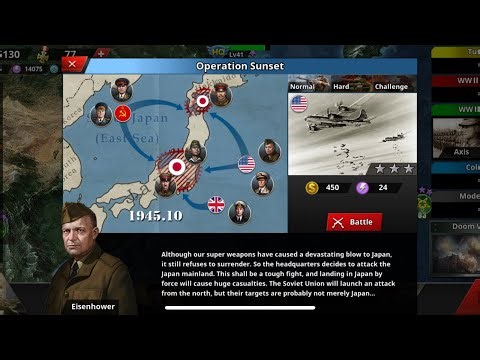 World Conquerer 4 : WWII PACIFIC ALLIES #9 OPERATION SUNSET TUTORIAL (No Generals)