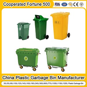 [Hot Item] Industrial Shopping Malls Hot Sale! 240L Outdoor Plastic Waste Trash Can Bin with Wheels and Pedal