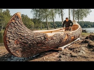 Building a boat from a tree