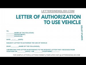Authorization Letter to Use My Motorcycle – Sample Authorization Letter To Use Vehicle