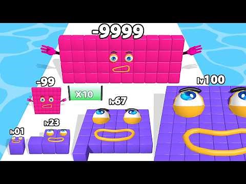 NUMBERCUBE MERGE EVOLUTION RUN - Level Up Numberblock Max Level Gameplay (Number Blocks - Run Games)