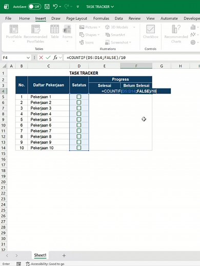 776K views · 6.8K reactions | Cara membuat Task Tracker (Chart Dinamis) di Microsoft Excel #Trik #Tips #Microsoft #Excel #TrikExcel #BelajarExcel #TutorialExcel #RumusExcel #ExelTips #ExcelFormulas #BerbagiItuIndah #BerbagiIlmu #education #digitalcreator | Herawanah Nanna | Facebook