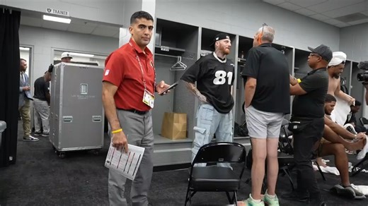 Maxx Crosby addresses the media following the preseason finale against the Arizona Cardinals. | Las Vegas Raiders
