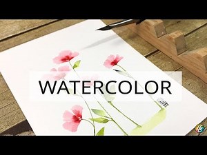 how to use a triangle brush for one stroke watercolor painting