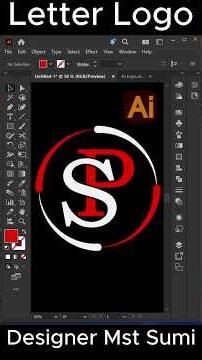 S Letter Logo Design in Adobe Illustrator | Modern Letter Logo Tutorial