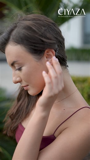 CIYAZA brings a rosy glow to every turn of the head. . Explore Ciyaza's exclusive collection of daily-wear luxury jewellery—crafted to bring sparkle and style to every moment. Don’t miss out! ✨ . #Ciyaza #RoseGoldJewelry #ElegantStyle #TimelessElegance #RoseGoldElegance #ExclusiveJewellery #JewelryInspiration #ItalianJewellery #RoseGoldMangalsutra #CiyazaTiedInLove | Ciyaza