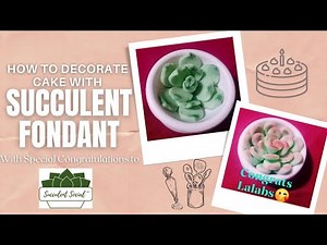 How to make Succulent Fondant|decorations tutorial for cakes@SucculentSocialAU