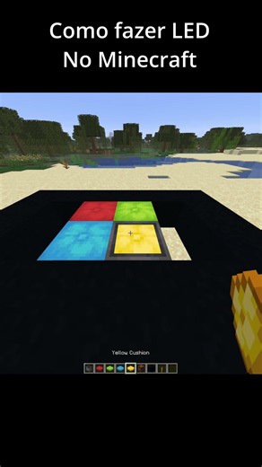 Como Fazer LED no Minecraft usando ALMOFADAS #shorts #minecraft